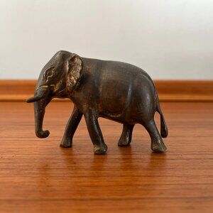 Antique Brass Standing Elephant